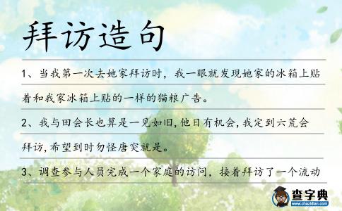 拜訪造句
