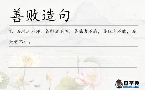 善敗造句