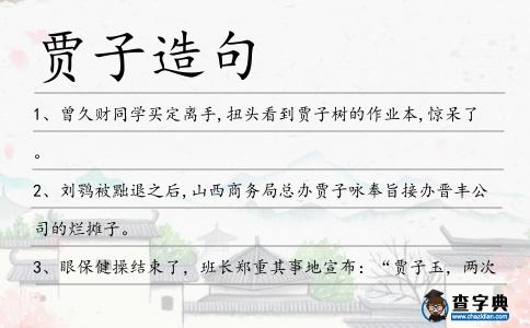 賈子造句