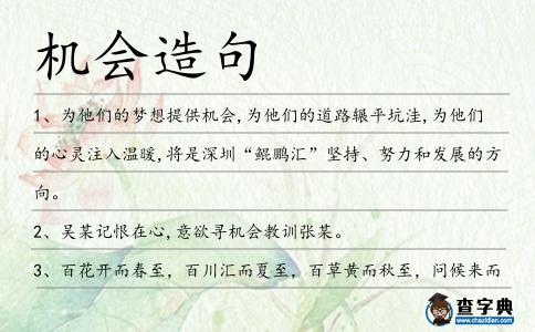 機會造句