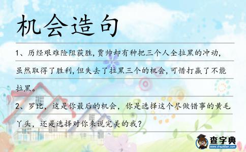 機(jī)會(huì)造句
