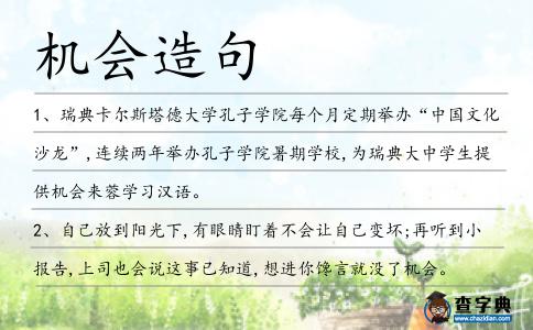 機(jī)會(huì)造句