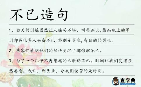 不已造句