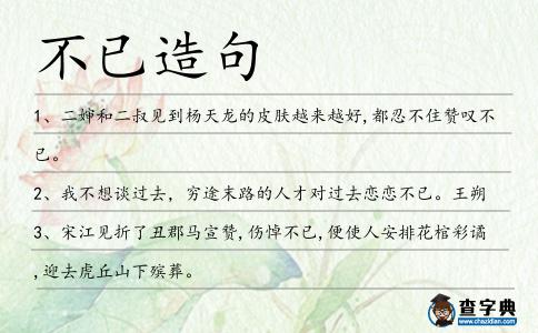 不已造句