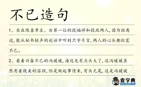 不已造句