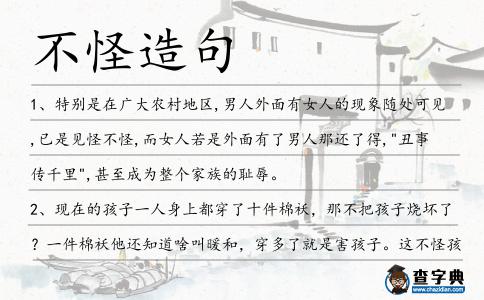 不怪造句