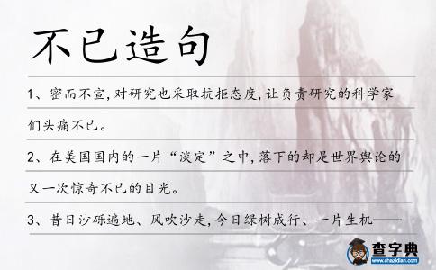 不已造句