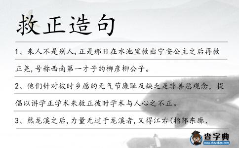 救正造句