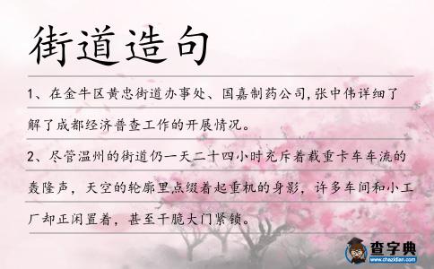 街道造句