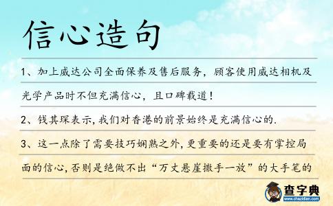 信心造句