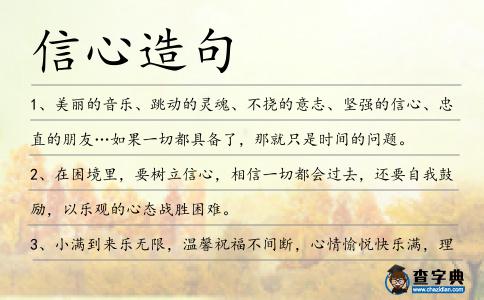 信心造句