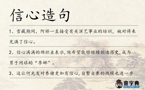 信心造句