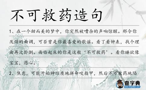 不可救藥造句
