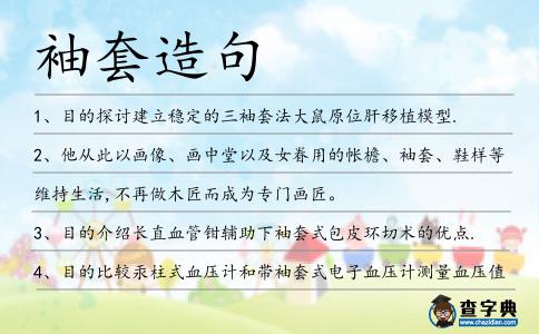 袖套造句