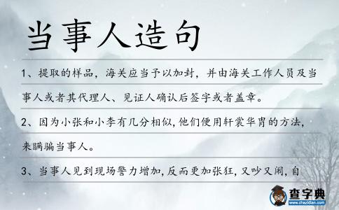 當(dāng)事人造句