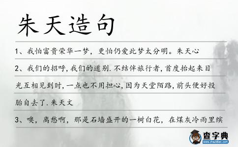 朱天造句