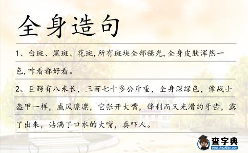 全身造句