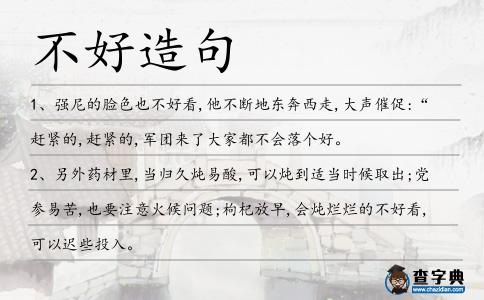 不好造句