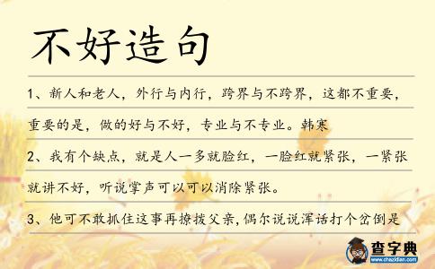 不好造句