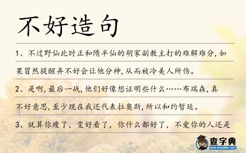 不好造句