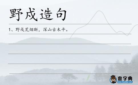 野戍造句