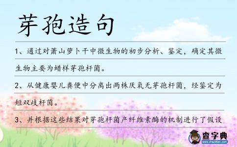 芽孢造句