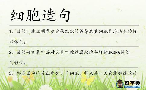 細胞造句