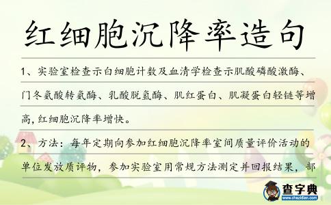 紅細胞沉降率造句