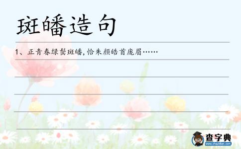 斑皤造句