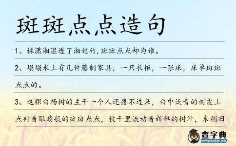 斑斑點點造句