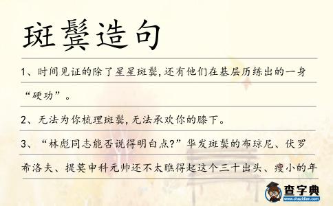 斑鬢造句