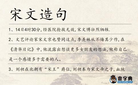 宋文造句