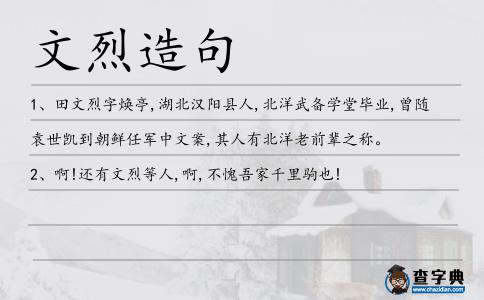 文烈造句