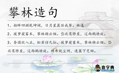 攀林造句