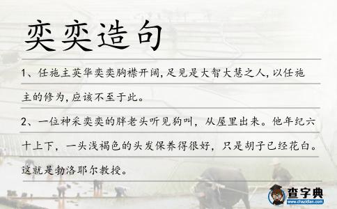 奕奕造句