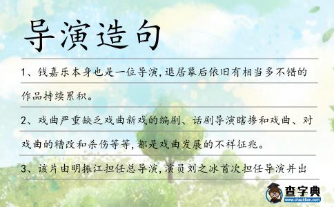 導(dǎo)演造句