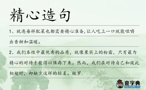 精心造句