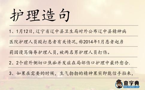 護理造句