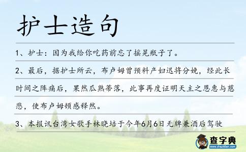 護士造句