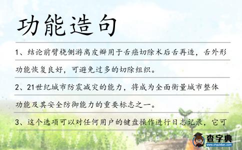 功能造句