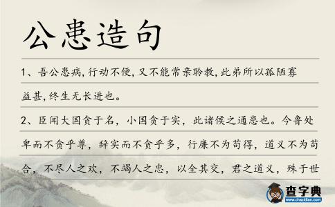 公患造句