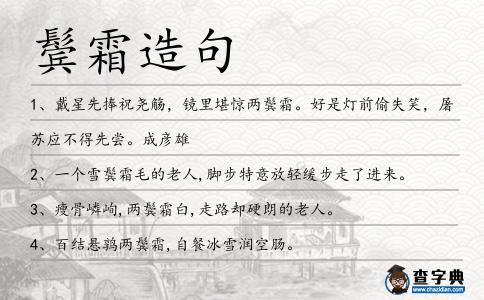 鬢霜造句