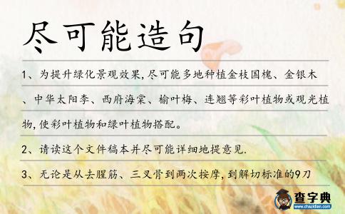 盡可能造句