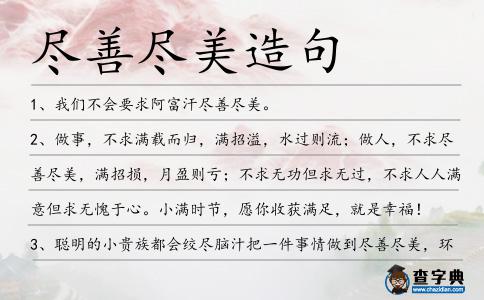 盡善盡美造句
