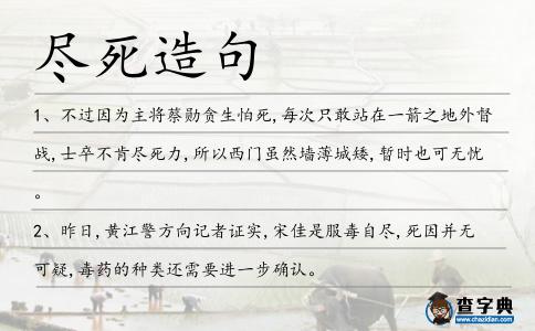 盡死造句