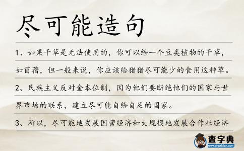 盡可能造句