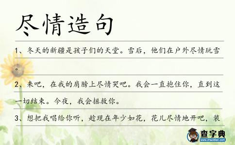 盡情造句