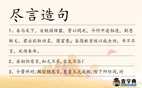 盡言造句