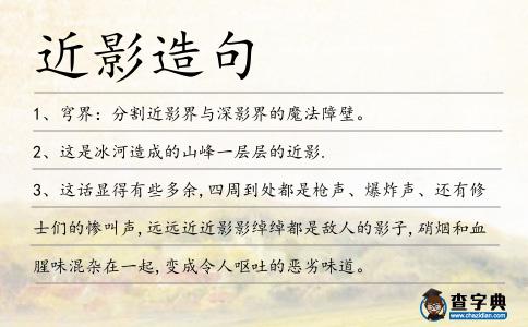 近影造句