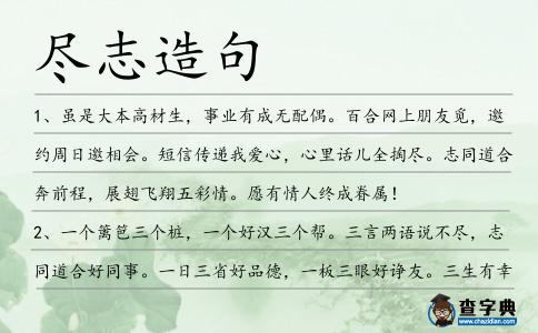 盡志造句